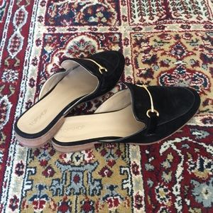 Topshop black mules or loafer slides size 6 or 7